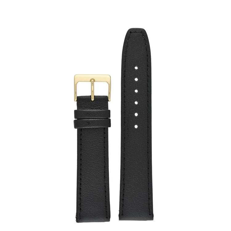 Open-Ended Buffalo Grain Leather Watch Strap