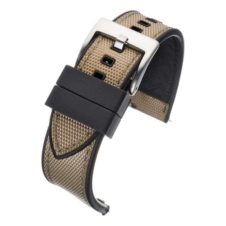 Watch StrapSailcloth & Rubber Hybrid Watch Strap - Premium Nylon Upper | Durable Our Sailcloth & Rubber Hybrid Watch Straps are perfect for those seeking both style and durability. The premium reinforced nylon upper, inspired by ship sails, a