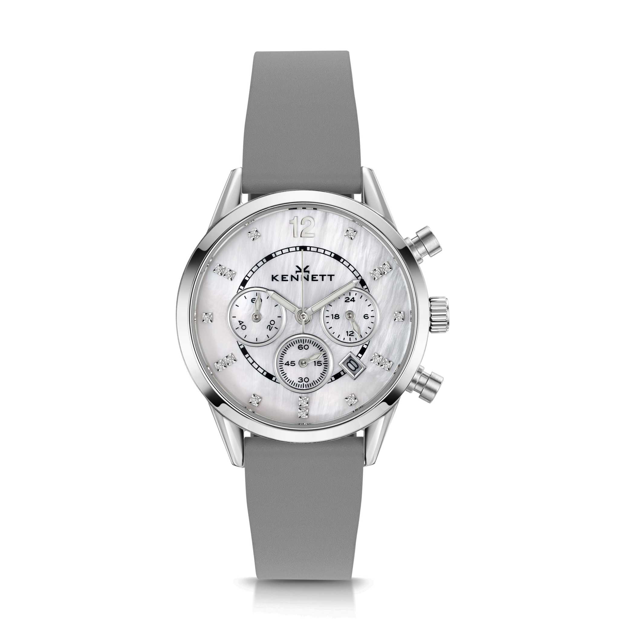 Kennett Lady Savro Chronograph Watch – Silver & Pearl