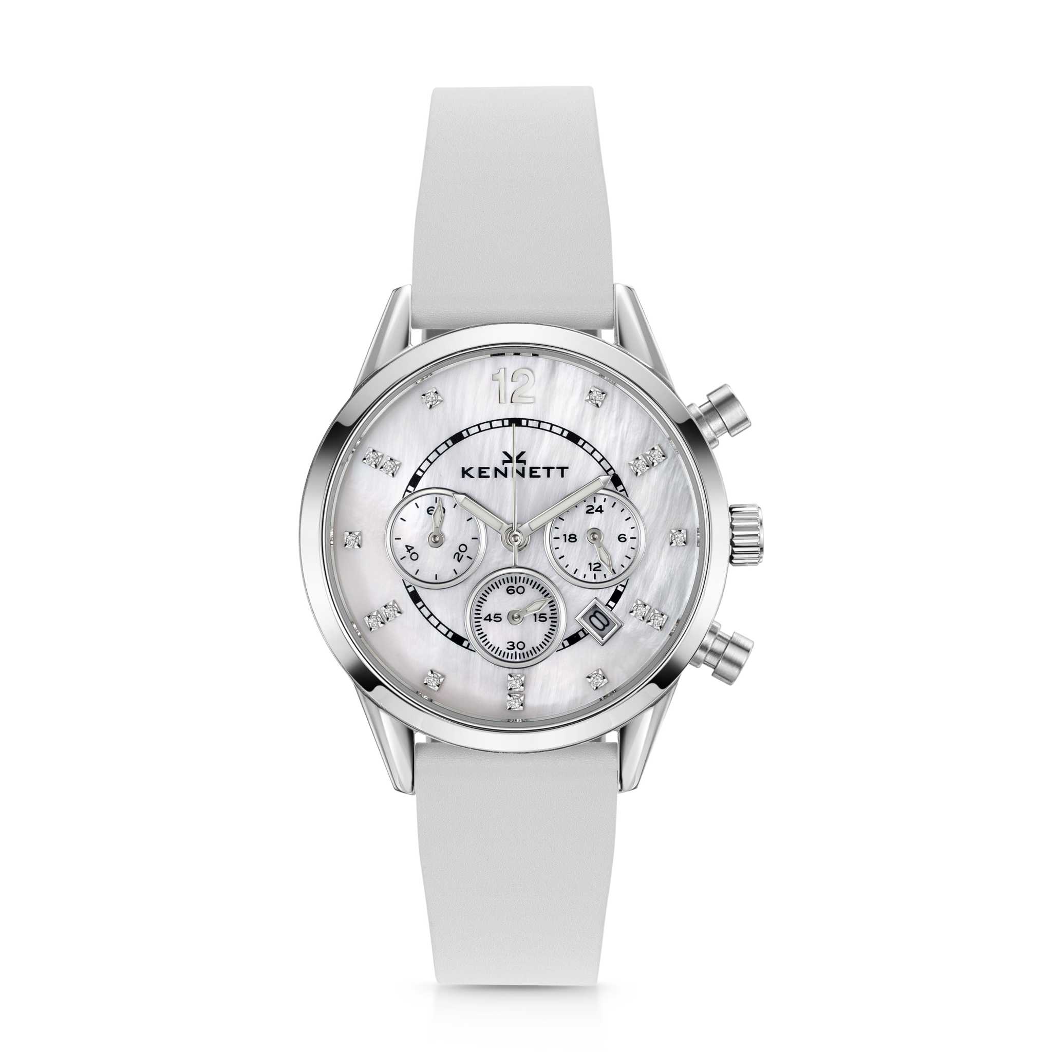 Kennett Lady Savro Chronograph Watch – Silver & Pearl