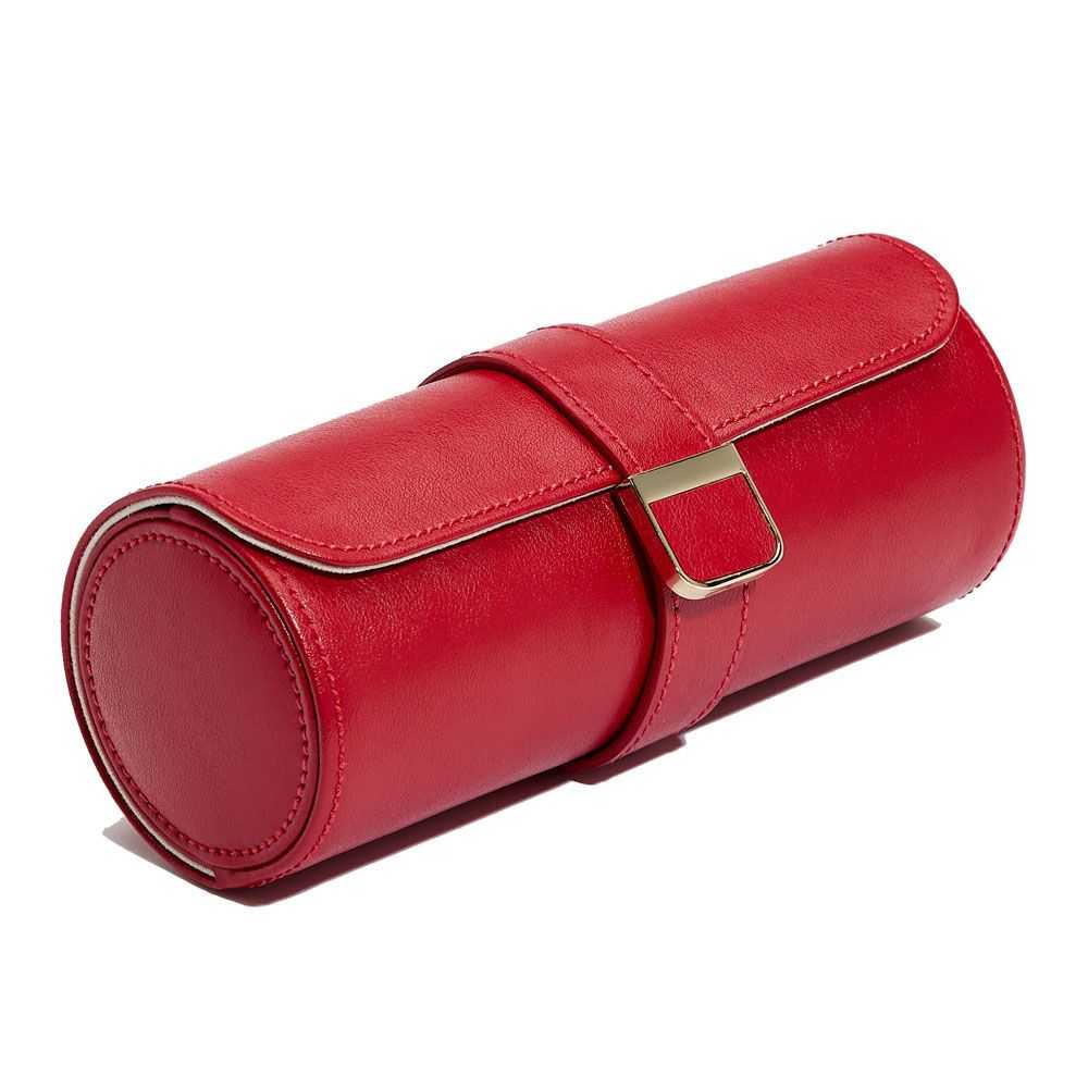 Palermo Double Watch Roll & Jewellery Pouch – Red