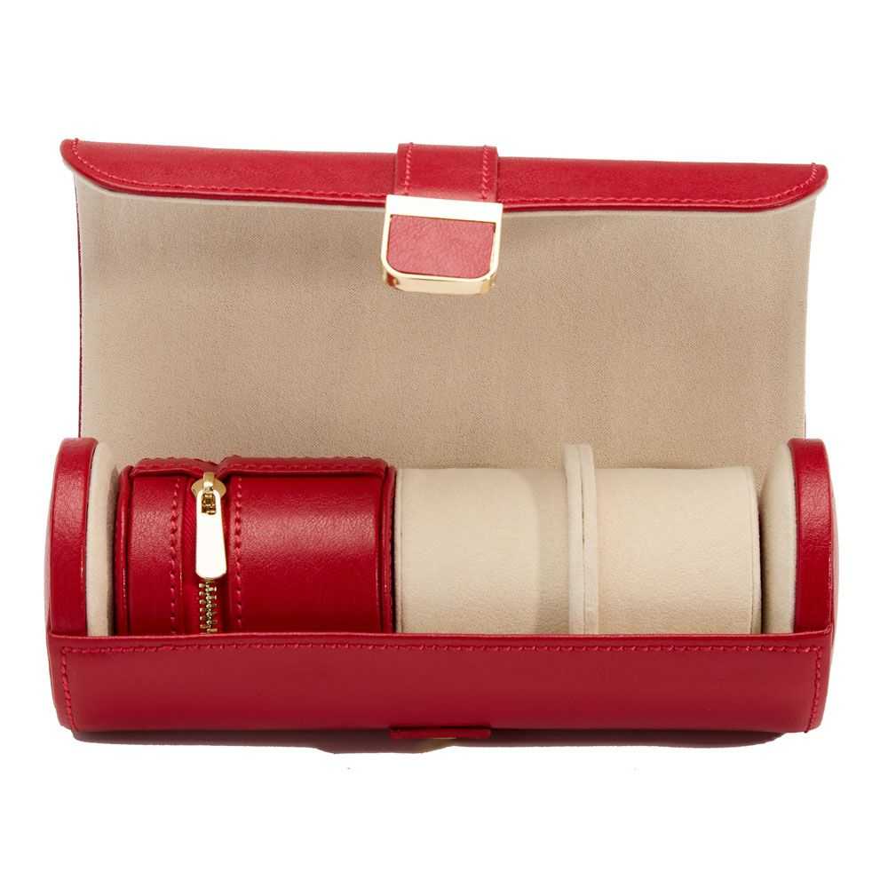 Palermo Double Watch Roll & Jewellery Pouch – Red