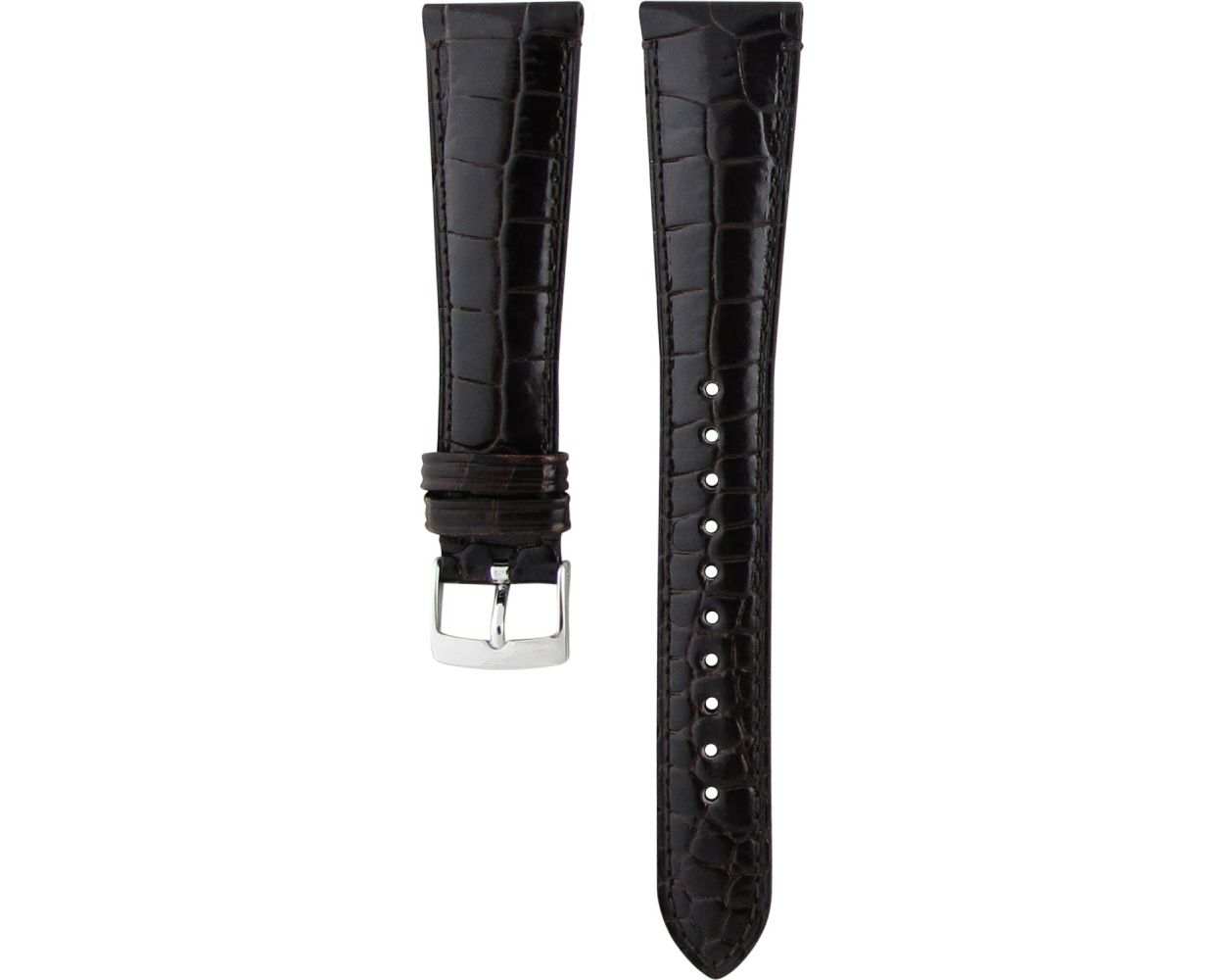 Emporio Armani AR0203 Watch Strap - Brown Leather