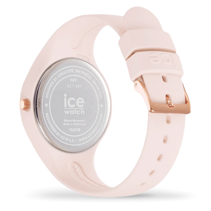 ICE Horizon Nude Watch Small 021361 with pink strap and elegant sunset-inspired design.