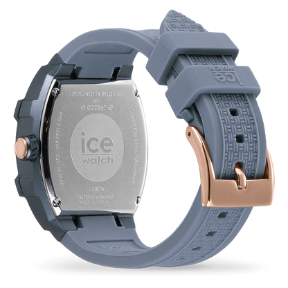 Horizon blue ladies watch with rose gold-plated aluminum case and blue silicone strap, ICE Boliday 022867 model.