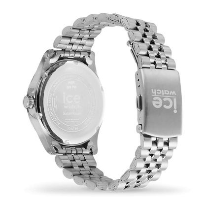 ICE steel Watch solar Silver Light Pink 023790 with silver case and bracelet.