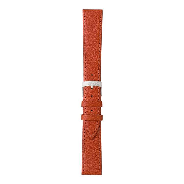 Morellato Dublino llama grain calf leather watch strap with tonal stitching.