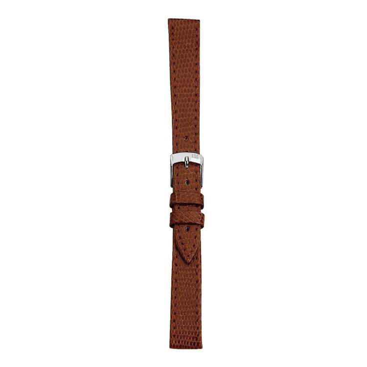 Genuine Teju Lizard watch strap with stitched edges by Morellato Livorno Cucito, featuring a flat profile and refined craftsmanship.