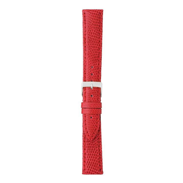 Morellato Violino genuine lizard watch strap in vibrant red, handcrafted luxury.