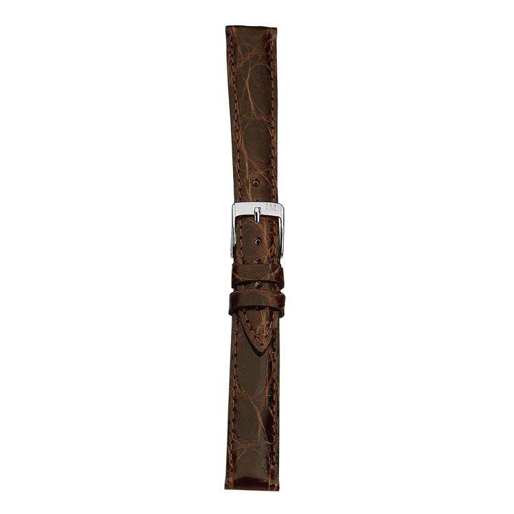 Morellato Tracy genuine crocodile watch strap in brown leather, luxury and comfort design.
