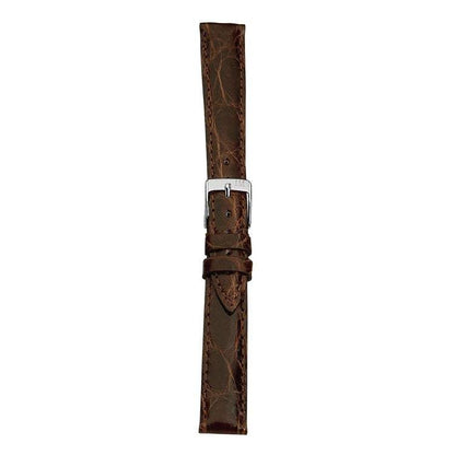 Morellato Tracy genuine crocodile watch strap in brown leather, luxury and comfort design.