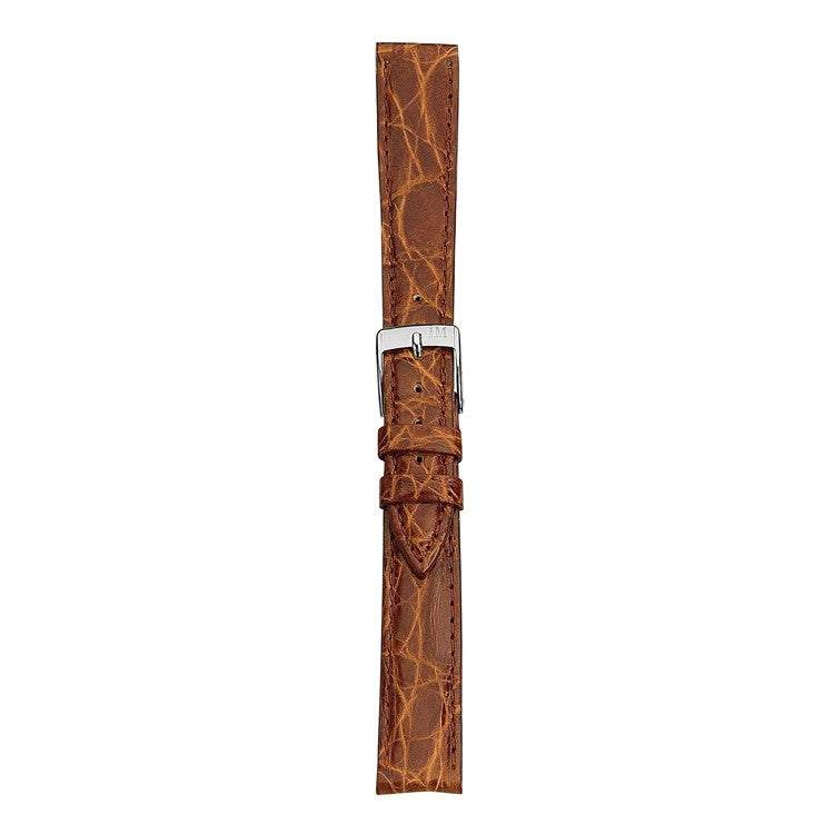 Morellato Tracy genuine crocodile watch strap in premium brown leather.