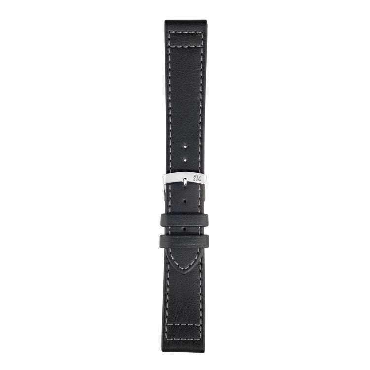 Morellato Ginepro Buffalo Grain Vegan Leather Watch Strap with tonal stitching and flat profile.