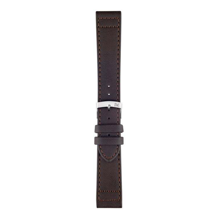 Morellato Ginepro Buffalo Grain Vegan Leather Watch Strap with tonal stitching and flat profile.