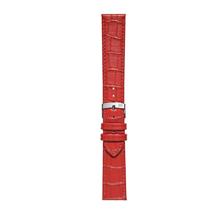 Morellato Juke Alligator Grain Coated Leather Strap with tonal stitching and sleek finish.