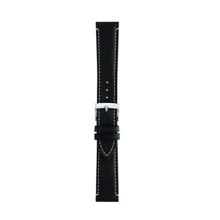 Morellato El Greco Rustic Calfskin Leather Strap with premium natural grain finish and cream stitching.