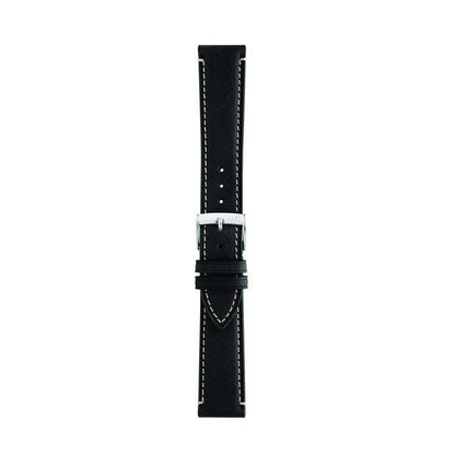 Morellato El Greco Rustic Calfskin Leather Strap with premium natural grain finish and cream stitching.
