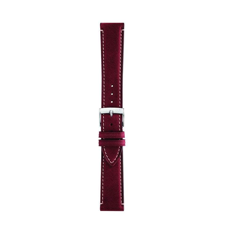 Morellato El Greco Rustic Calfskin Leather Strap with cream stitching, vintage and modern watch compatibility.