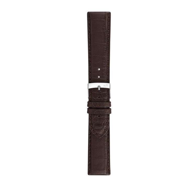 Genuine matt alligator watch strap by Morellato, Italian craftsmanship.