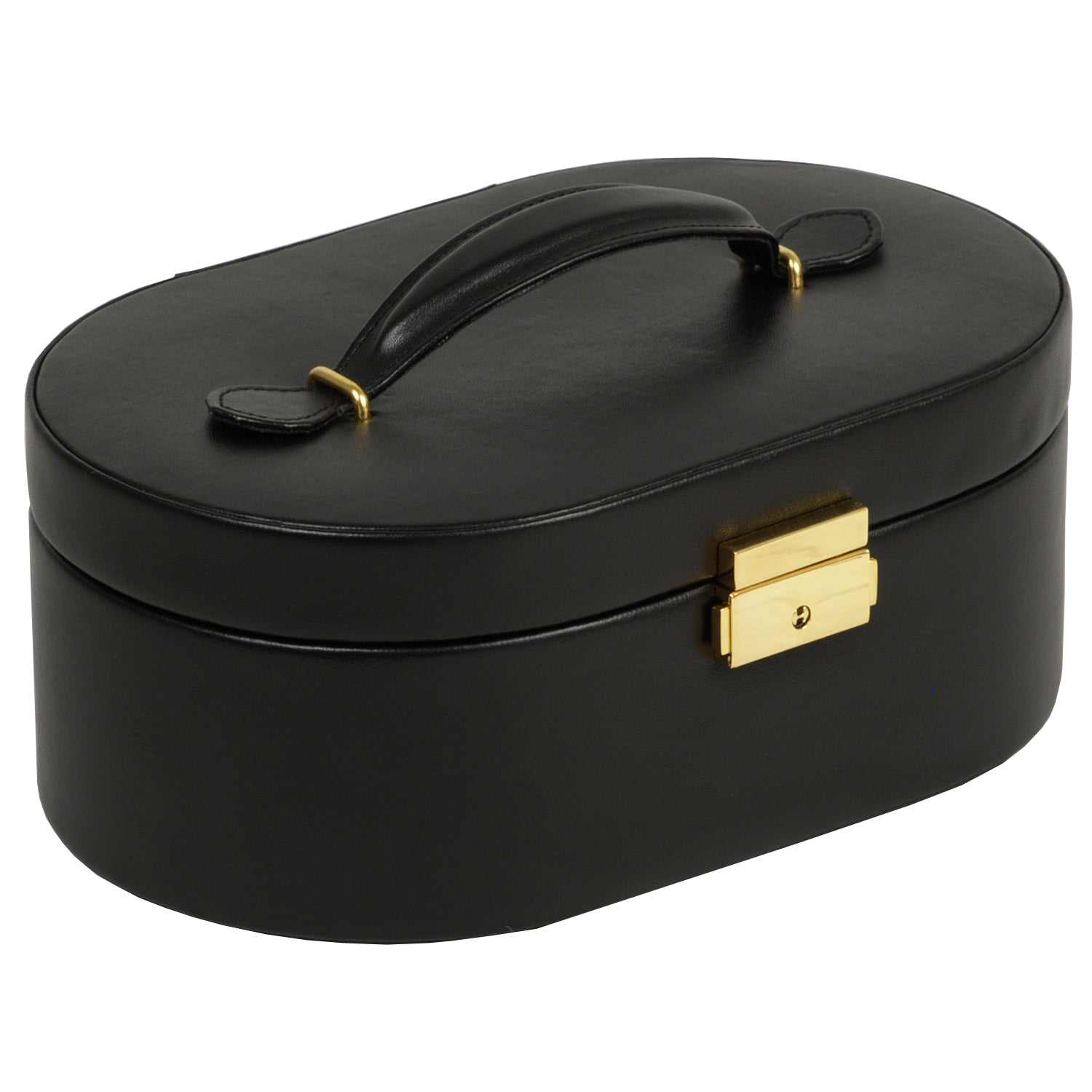 Watch Avenue UKJewellery BoxWolf Heritage Oval Jewellery Box Black 280502Watch Avenue UK