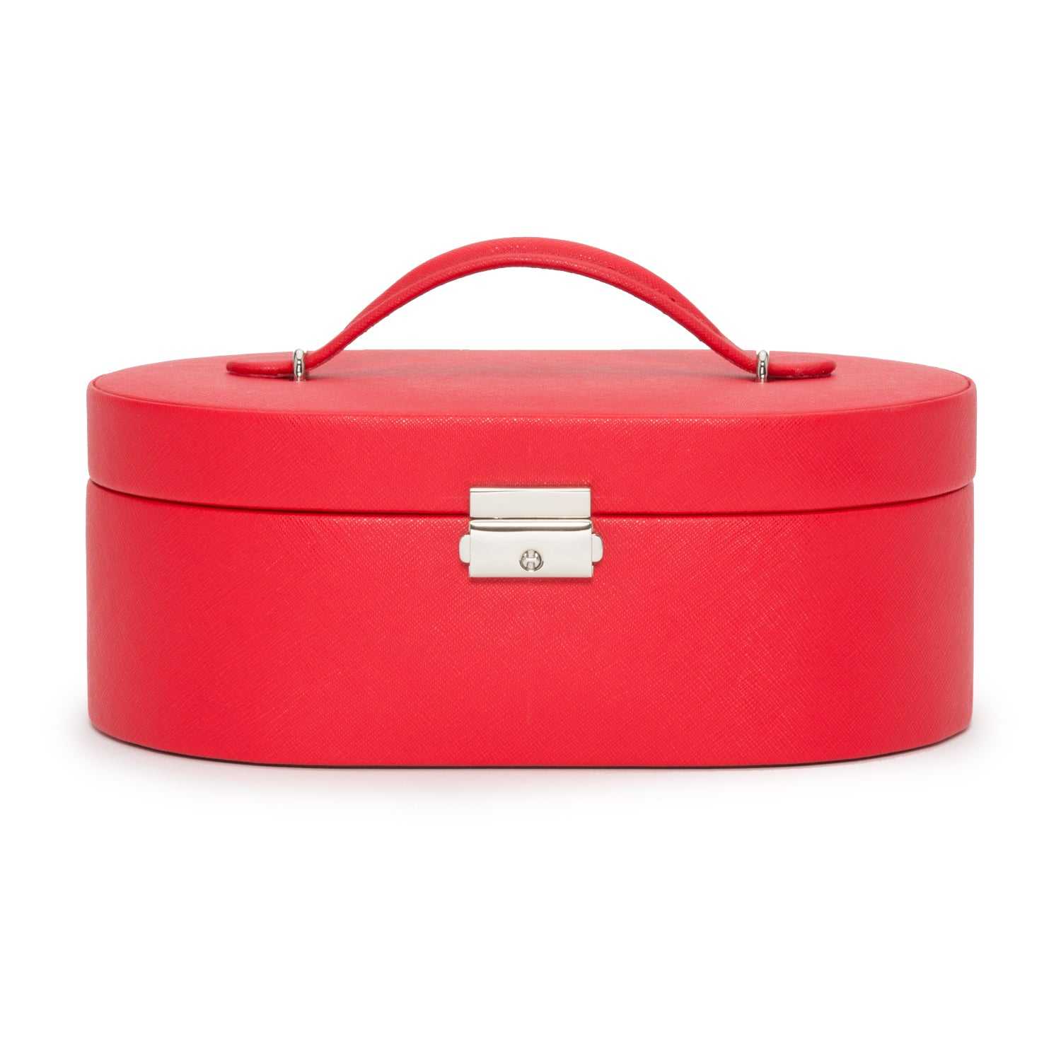 Watch Avenue UKJewellery BoxWolf Heritage Oval Jewellery Box Red Saffiano 280514Watch Avenue UK