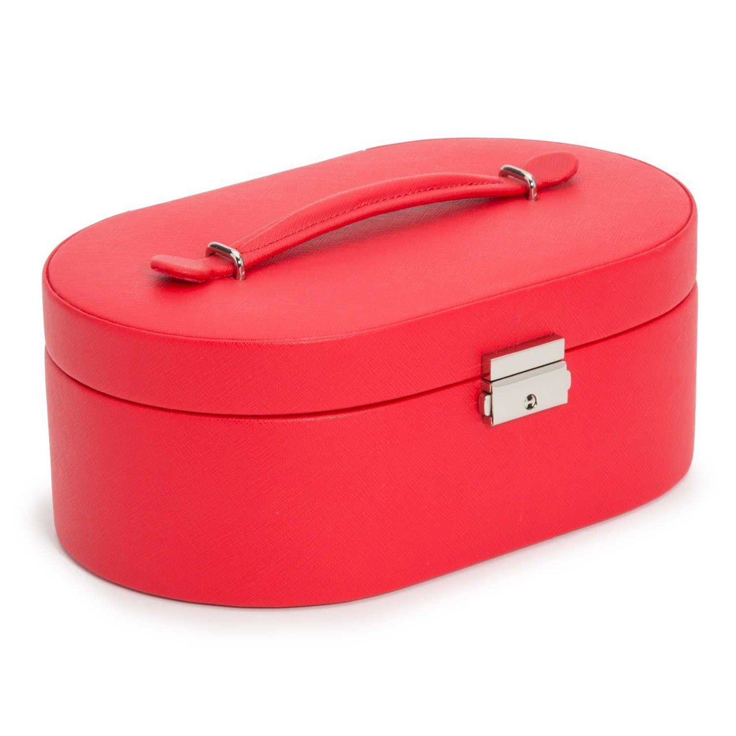 Watch Avenue UKJewellery BoxWolf Heritage Oval Jewellery Box Red Saffiano 280514Watch Avenue UK