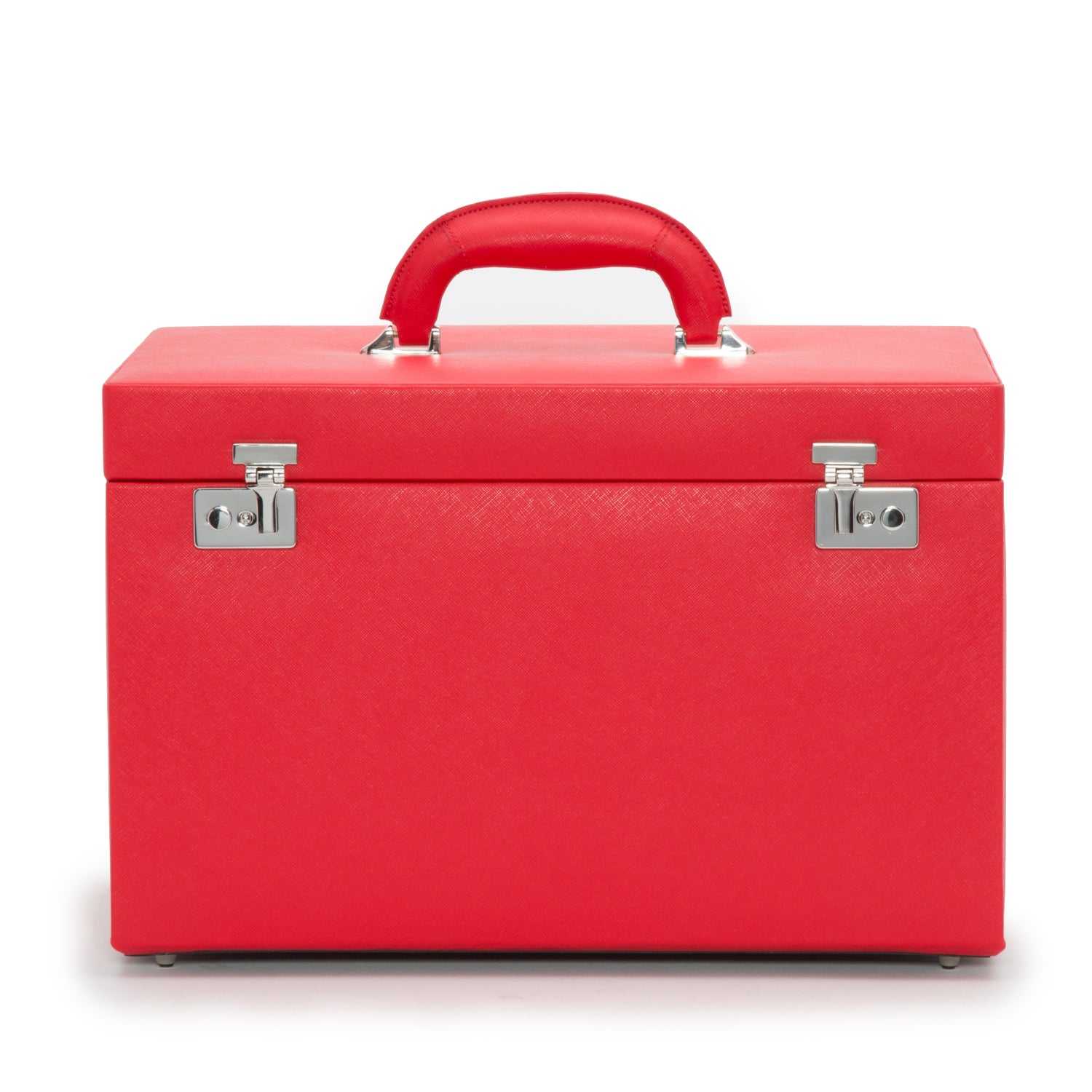 Jewellery BoxWolf Heritage Jewellery Armoire Red Saffiano 280814Introducing the Wolf Heritage Jewellery Armoire in striking Red Saffiano (Model: 280814) – an embodiment of unique style harmoniously blended with functional design.