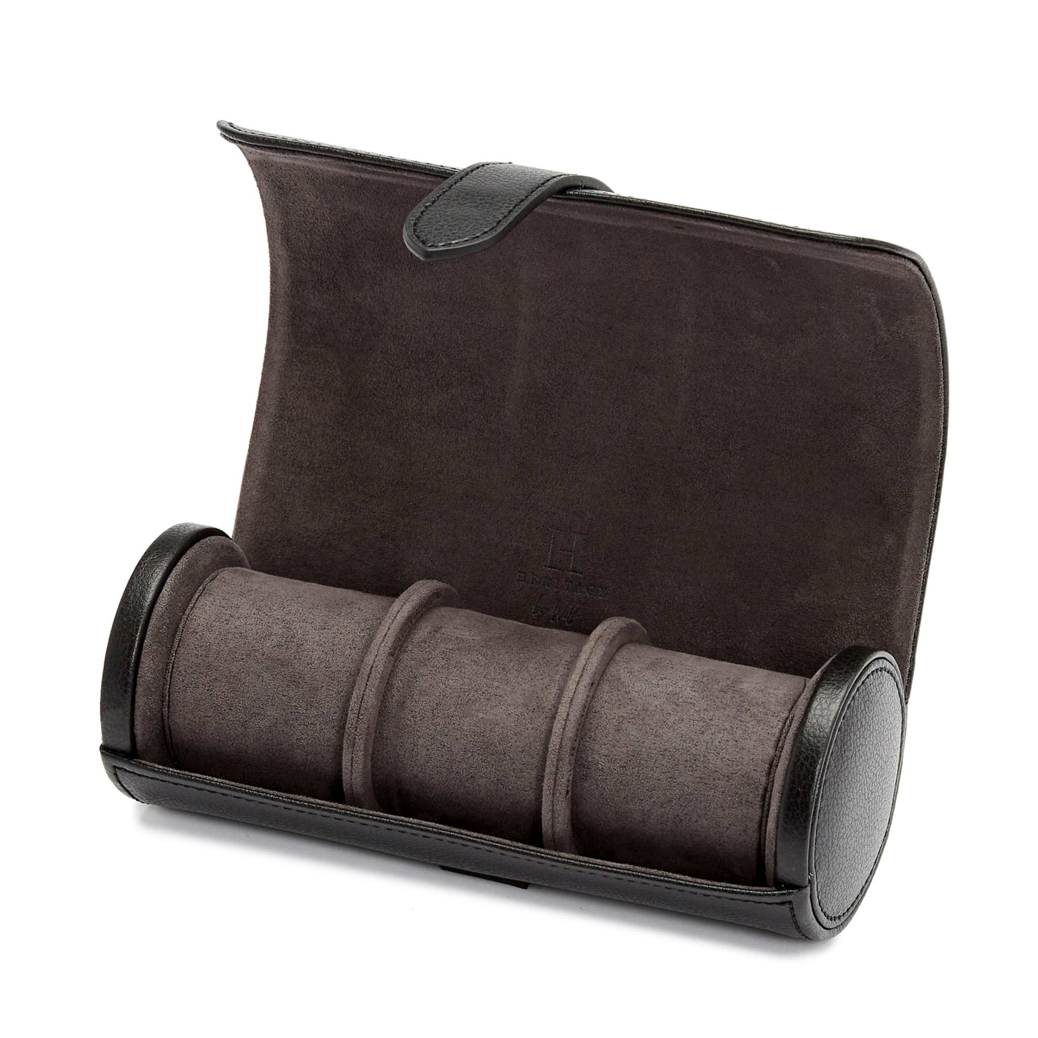 Watch Avenue UKWolf Heritage Watch Roll Black/Grey 305602Watch Avenue UK