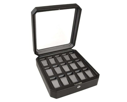 watch boxesWolf Heritage Windsor 15 Piece Watch Box Black/Grey 4585029Introducing the Wolf Heritage Windsor 15 Piece Watch Box in Black/Grey (Model 4585029) – a stylish and functional accessory meticulously crafted to showcase and orga