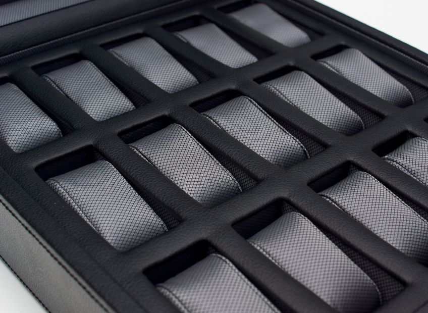 watch boxesWolf Heritage Windsor 15 Piece Watch Box Black/Grey 4585029Introducing the Wolf Heritage Windsor 15 Piece Watch Box in Black/Grey (Model 4585029) – a stylish and functional accessory meticulously crafted to showcase and orga