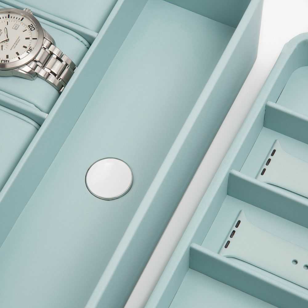 Watch Avenue UKwatch boxesWolf 6pc Watch Box with Strap Tray for Apple Watch Aqua 463124Watch Avenue UK