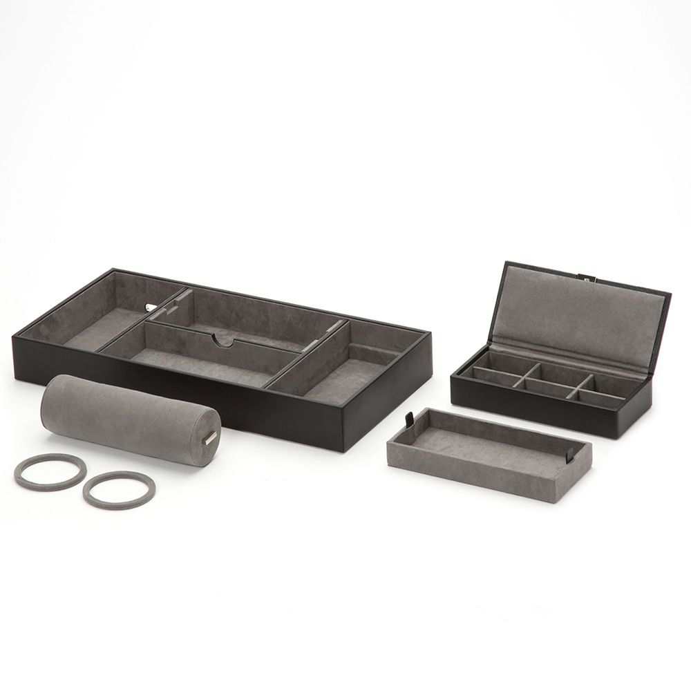 Watch Avenue UKValet TrayWolf Howard Valet Tray With Roll Black 465103Watch Avenue UK