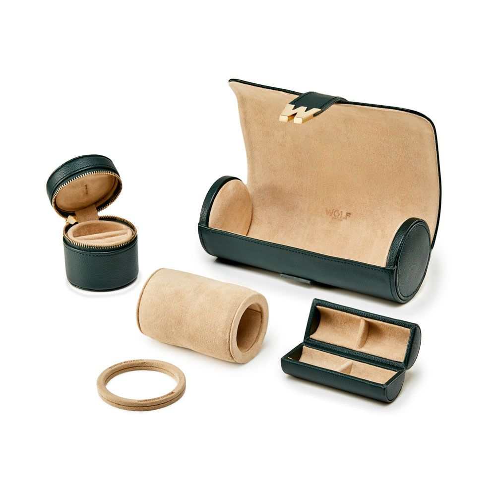 Watch Avenue UKJewellery RollWolf Cassandra Jewellery Watch Roll Hunter Green 800844Watch Avenue UK
