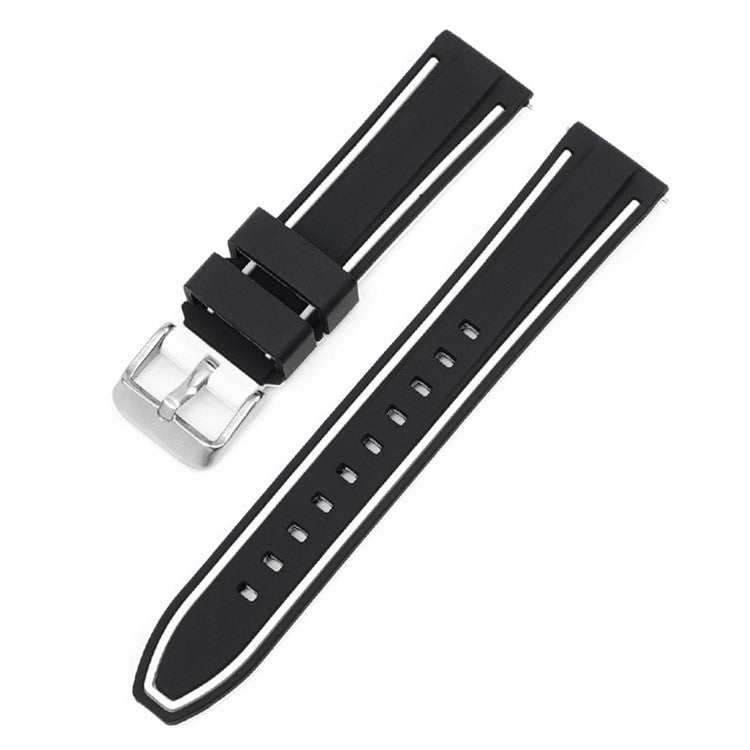 Quick Release Sport Silicone Watch Strap in Black with Chunky Keeper, Sleek Design, Various Sizes