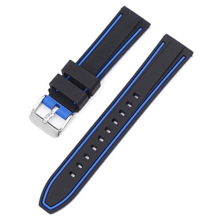 Quick release sport silicone watch strap, sleek design, vibrant colors, durable, water-resistant, comfortable.