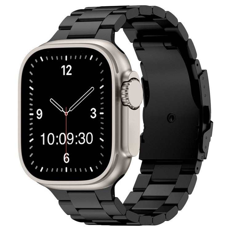 3-Link Titanium Black Apple Watch Bracelet | Lightweight & Durable 