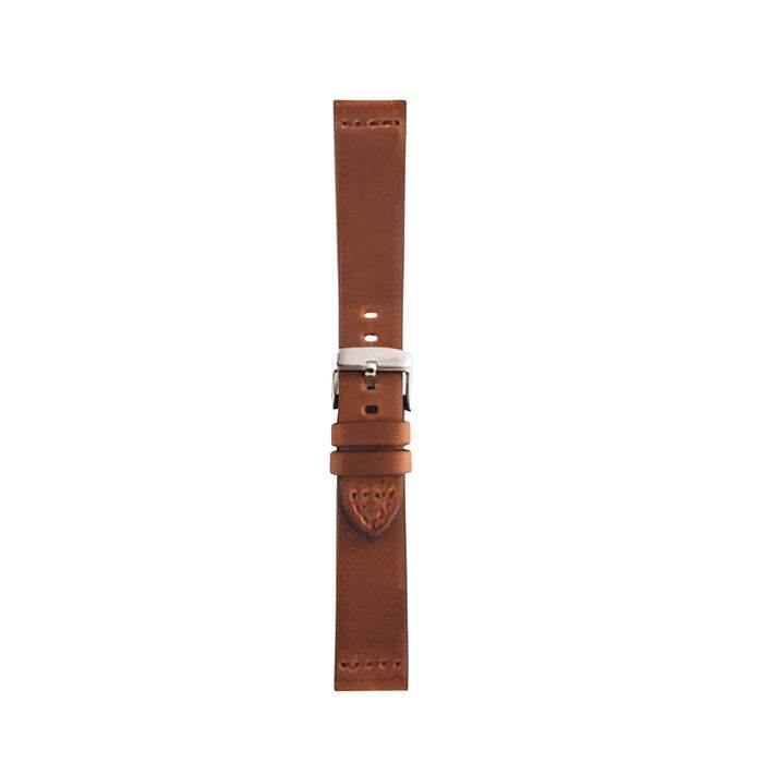 Morellato Bramante leather watch strap with classic plain pattern and exquisite stitching.