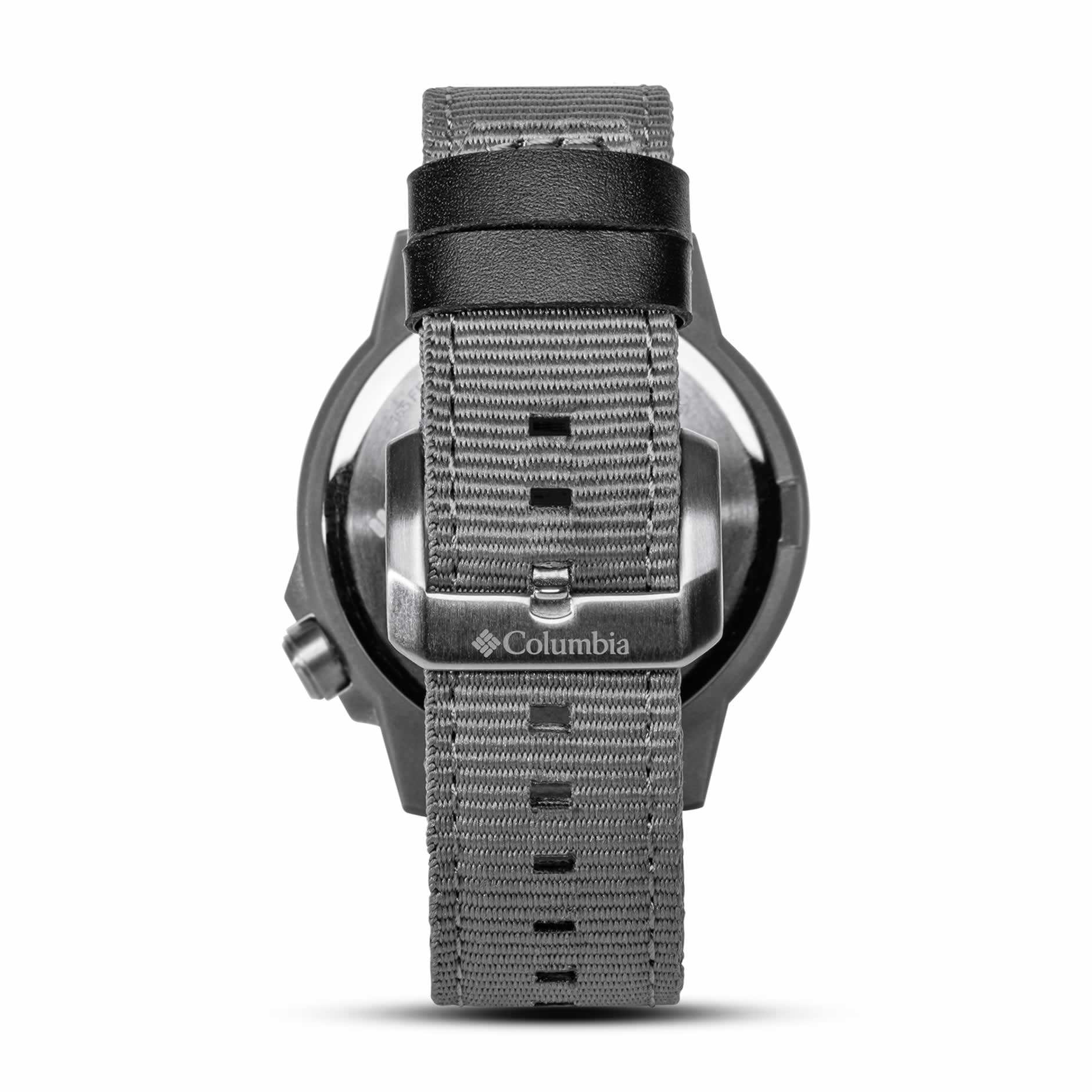 WatchColumbia Watch Cross Trails Grey Case Grey Dial Grey Nylon Strap