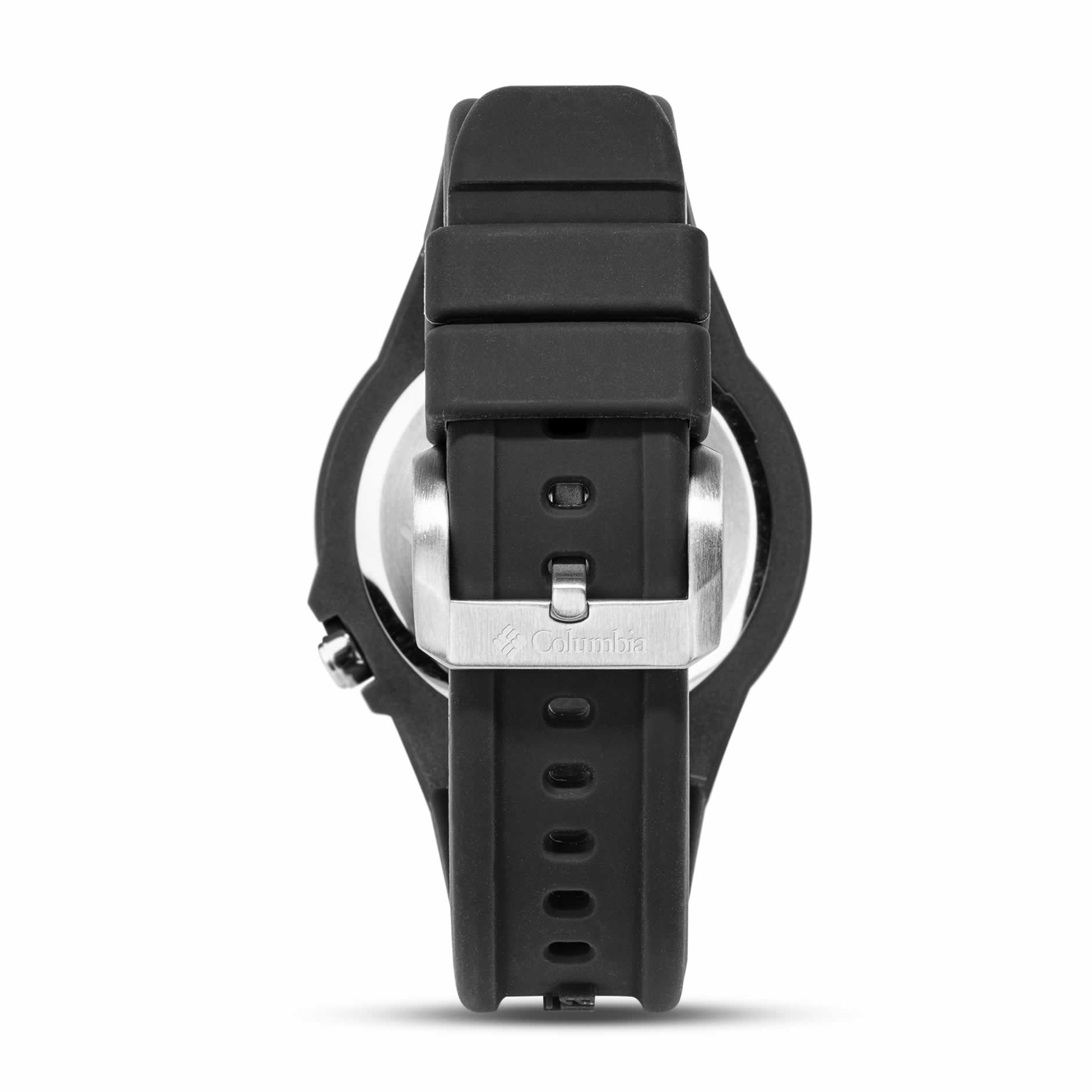 WatchColumbia Watch Trailhead Black Dial Black Silicone Strap