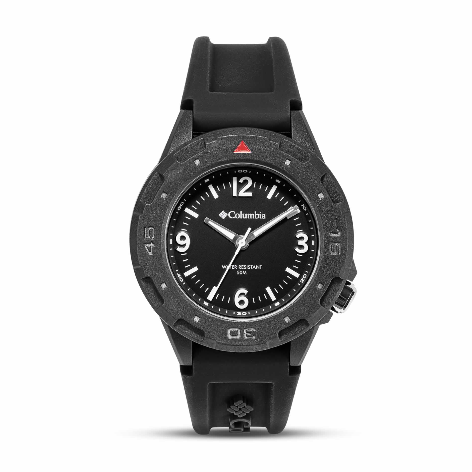 ColumbiaWatchColumbia Watch Trailhead Black Dial Black Silicone StrapWatch Avenue UK