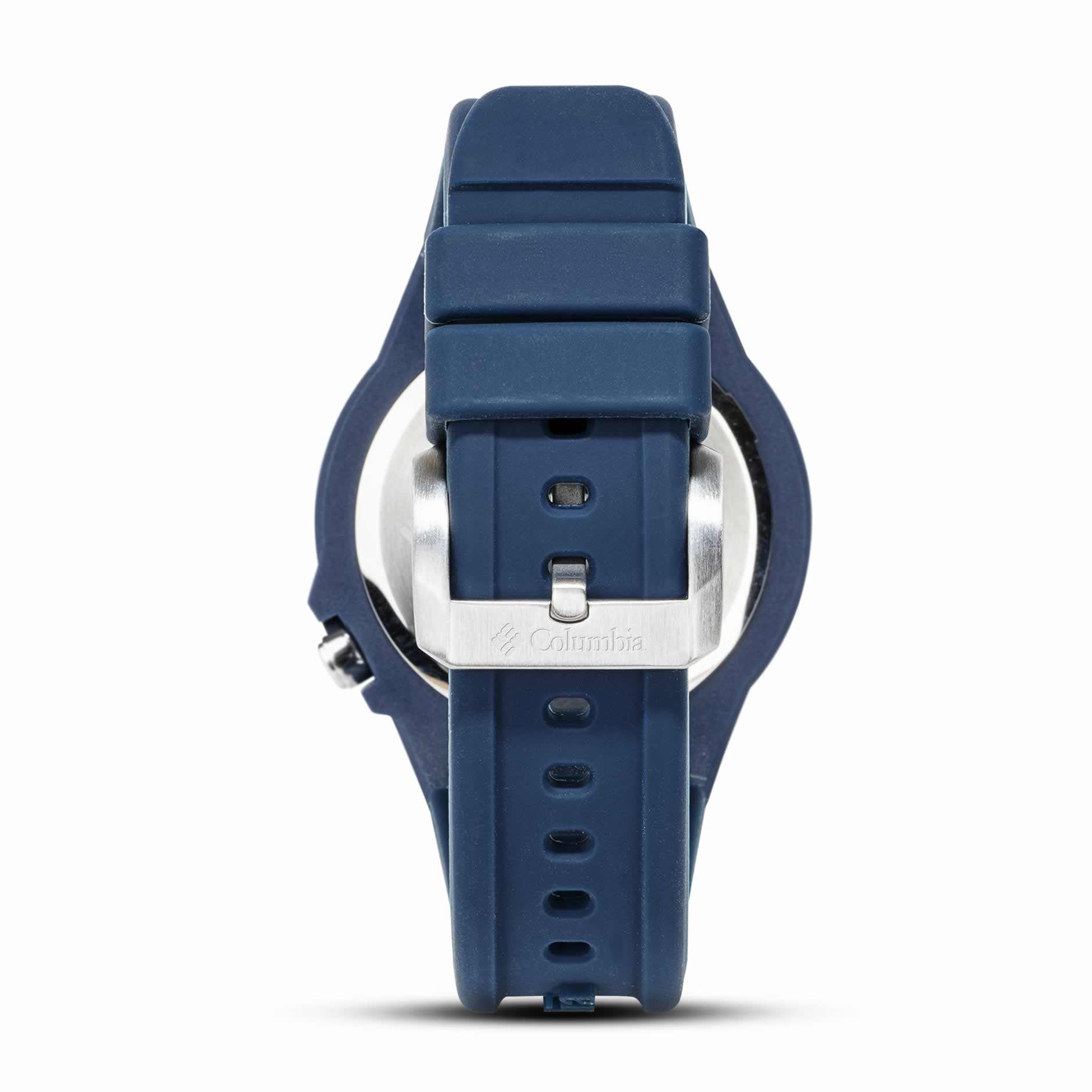 WatchColumbia Watch Trailhead White Dial Blue Silicone Strap