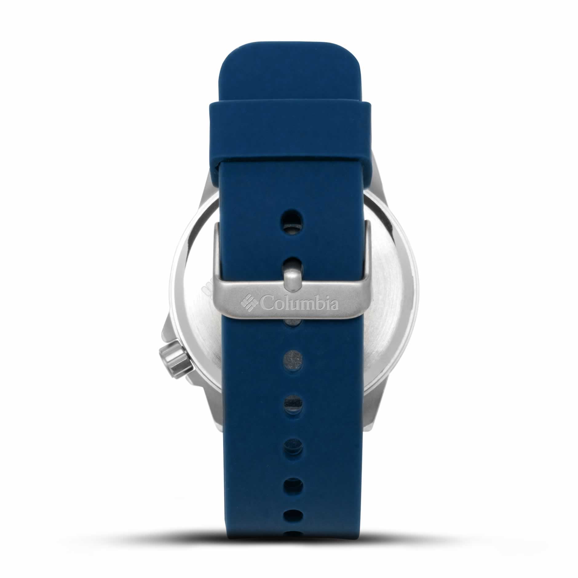 WatchColumbia Watch Viewmont Steel Colour Blue Dial Blue Silicone Strap