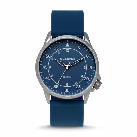 ColumbiaWatchColumbia Watch Viewmont Steel Colour Blue Dial Blue Silicone StrapWatch Avenue UK