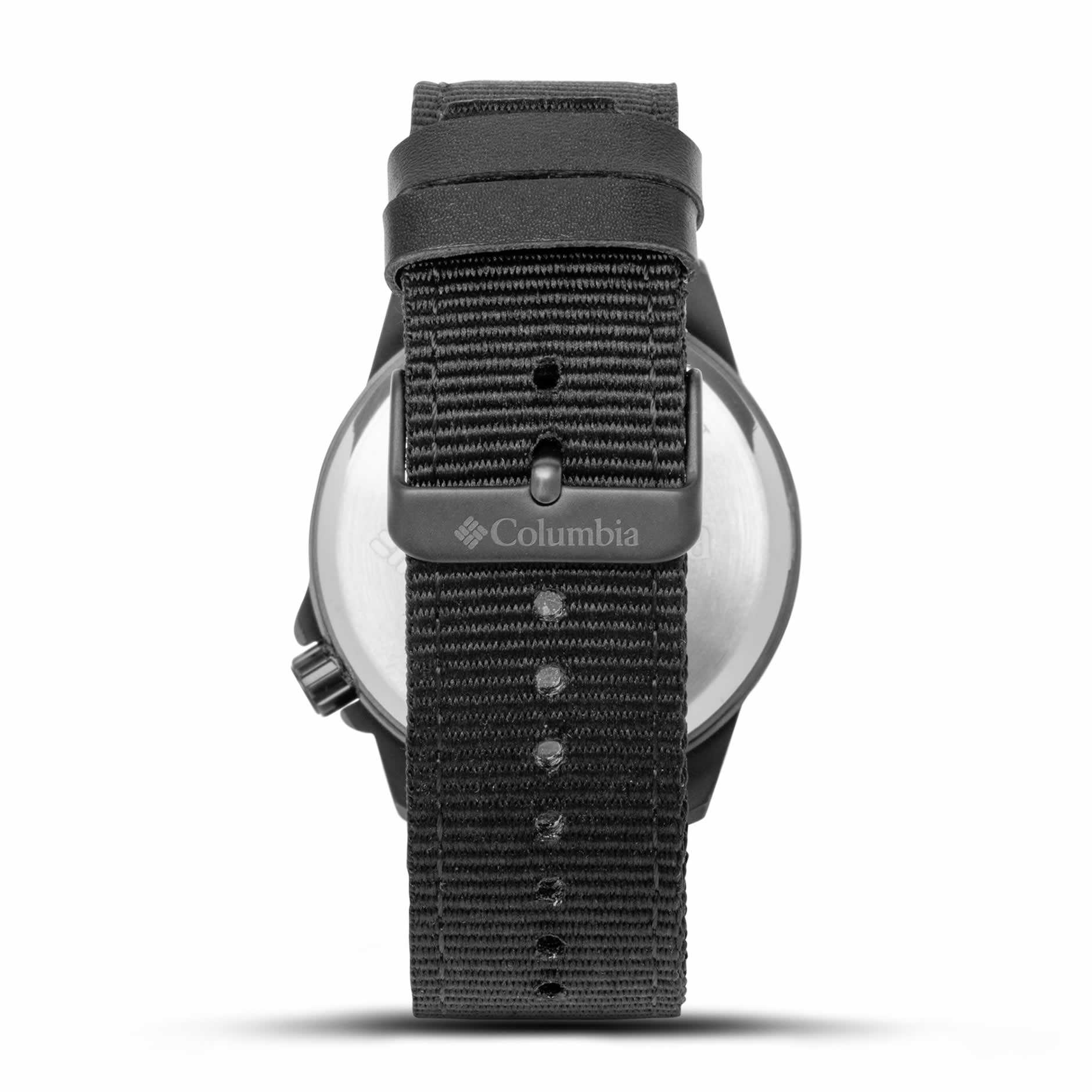 WatchColumbia Watch Viewmont Black Case Black Dial Black Nylon Strap