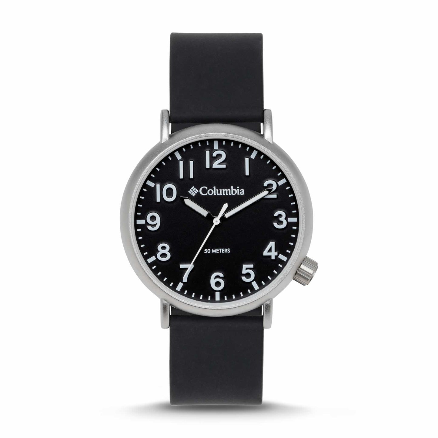 ColumbiaWatchColumbia Watch Trailbanks Steel Colour Black Dial Black Silicone StrapWatch Avenue UK