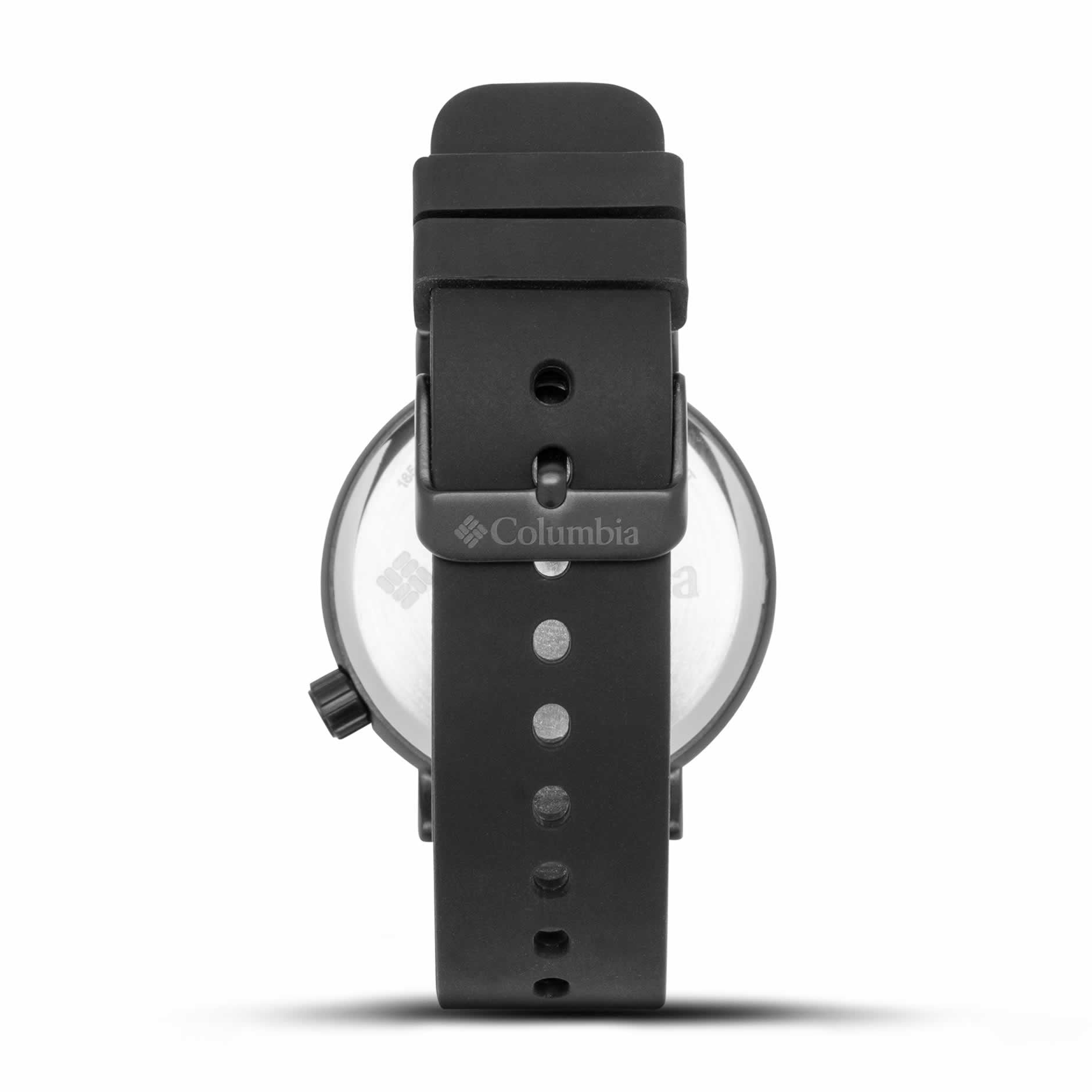 WatchColumbia Watch Trailbanks Black Case Black Dial Black Silicone Strap