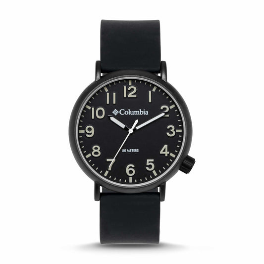 ColumbiaWatchColumbia Watch Trailbanks Black Case Black Dial Black Silicone StrapWatch Avenue UK