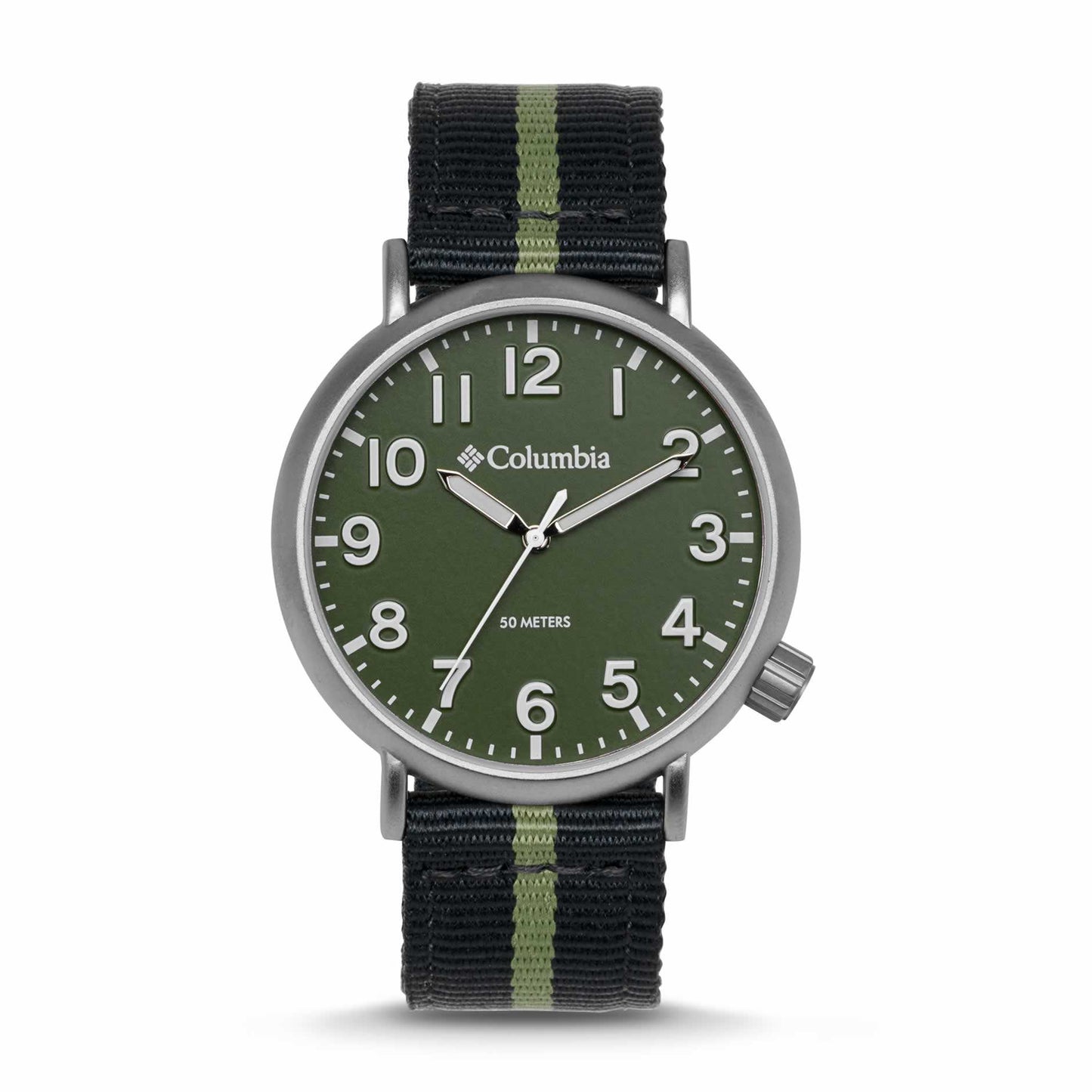 ColumbiaWatchColumbia Watch Trailbanks Steel Colour Olive Dial Black Olive Nylon StWatch Avenue UK