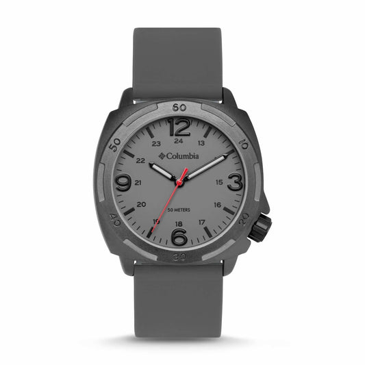 ColumbiaWatchColumbia Watch Delta Ridge Gun Case Grey Dial Grey Silicone StrapWatch Avenue UK