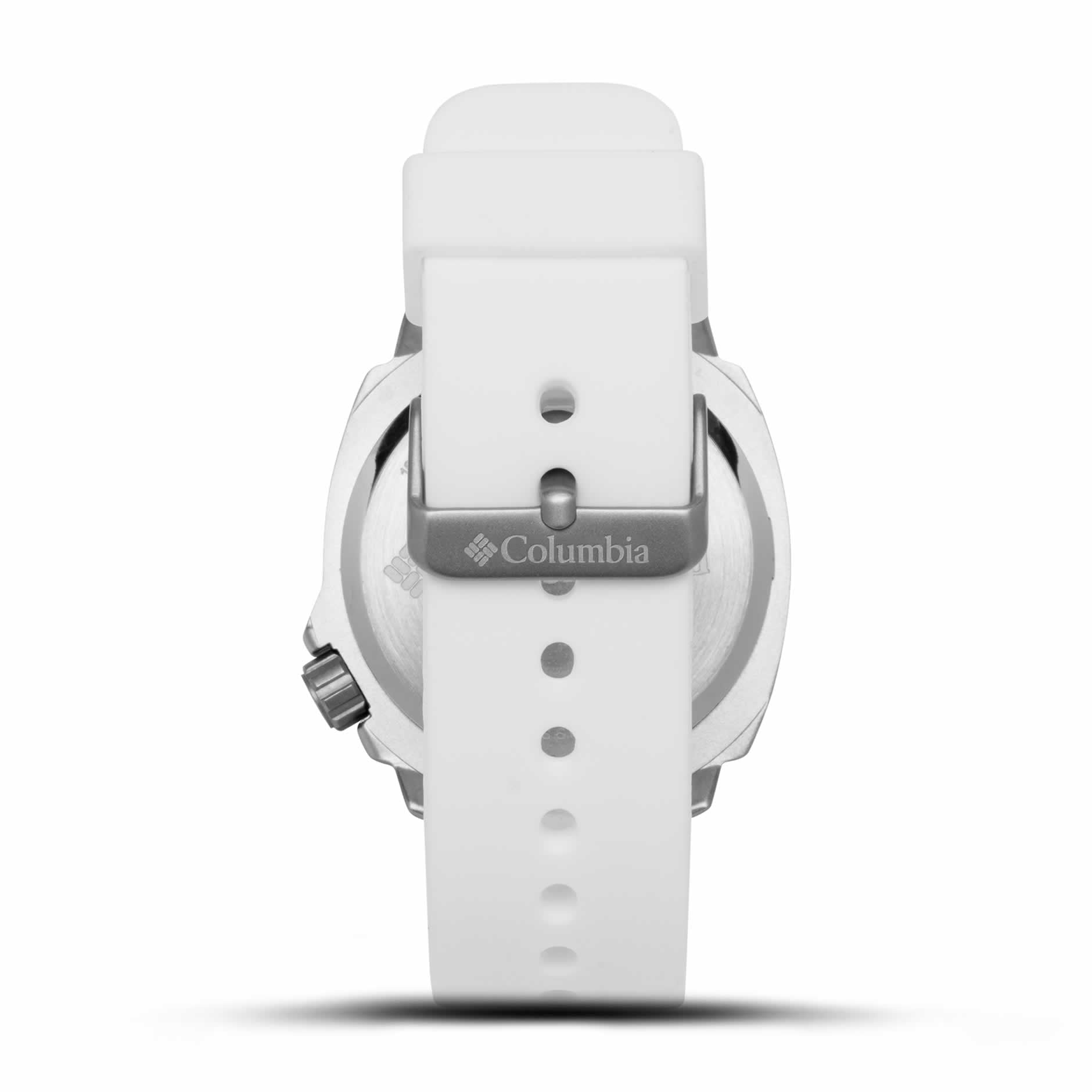 WatchColumbia Watch Delta Ridge Steel Colour White Dial White Silicone Stra